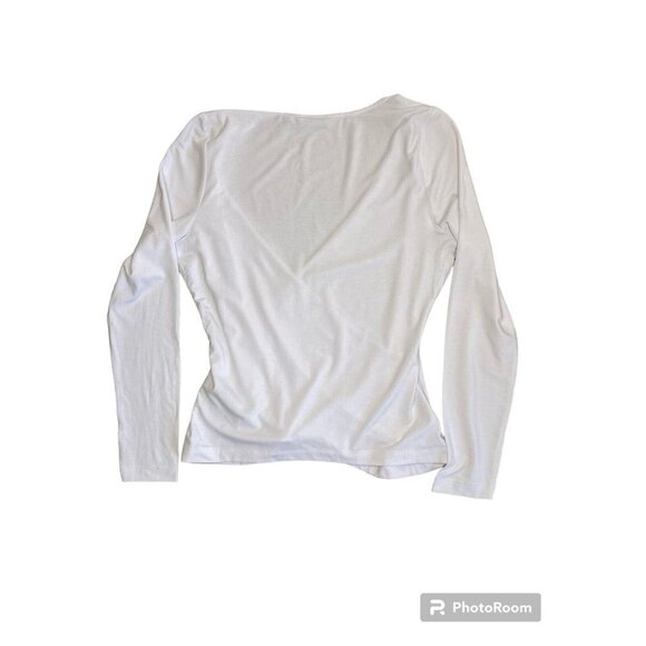 Womens ASOS Design Wrap Front Stretchy Top Color White Size 6 - Picture 3 of 5